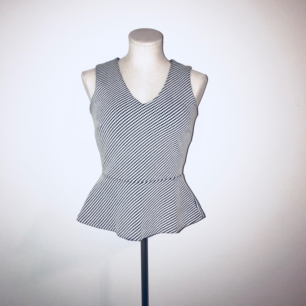 Black and white Peplum top!